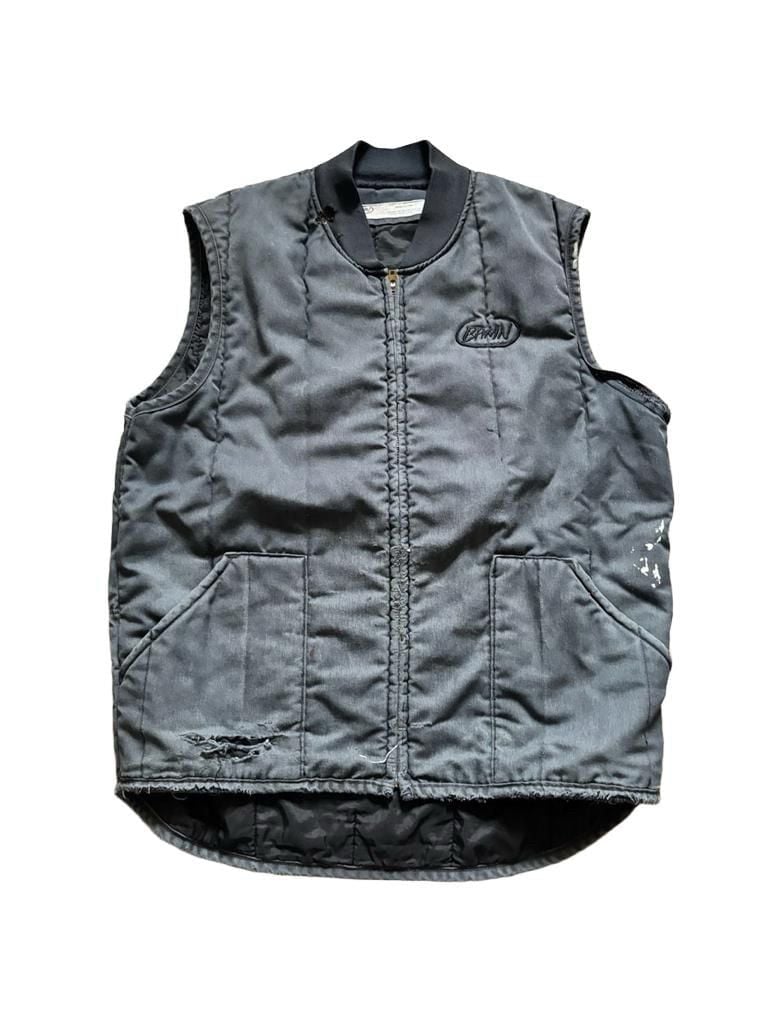 Bamin Quilted Vest Size 2XL Black Canvas Workwear Vintage 3