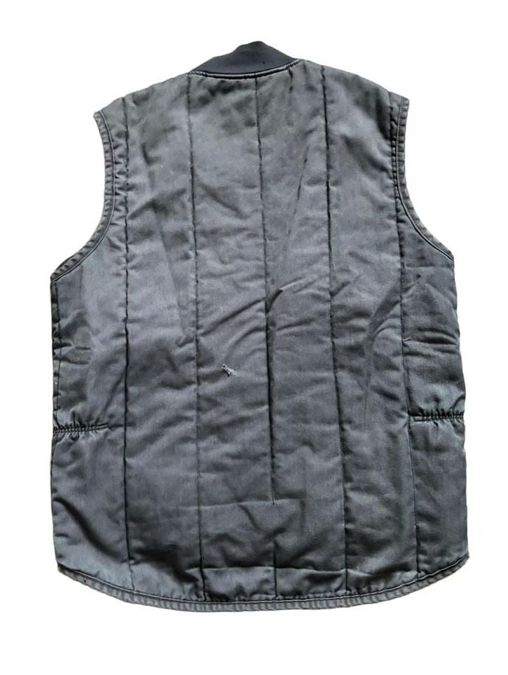 Bamin Quilted Vest Size 2XL Black Canvas Workwear Vintage 7