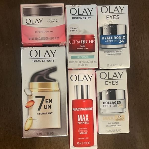 Olay Skincare Bundle Set of 6 Assorted Facial Creams
