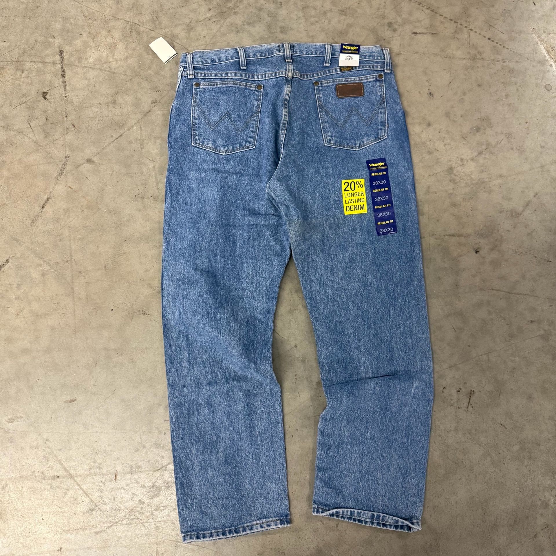 Wrangler 47MWZ Regular Fit Jeans Size 38x30 Blue Denim 3