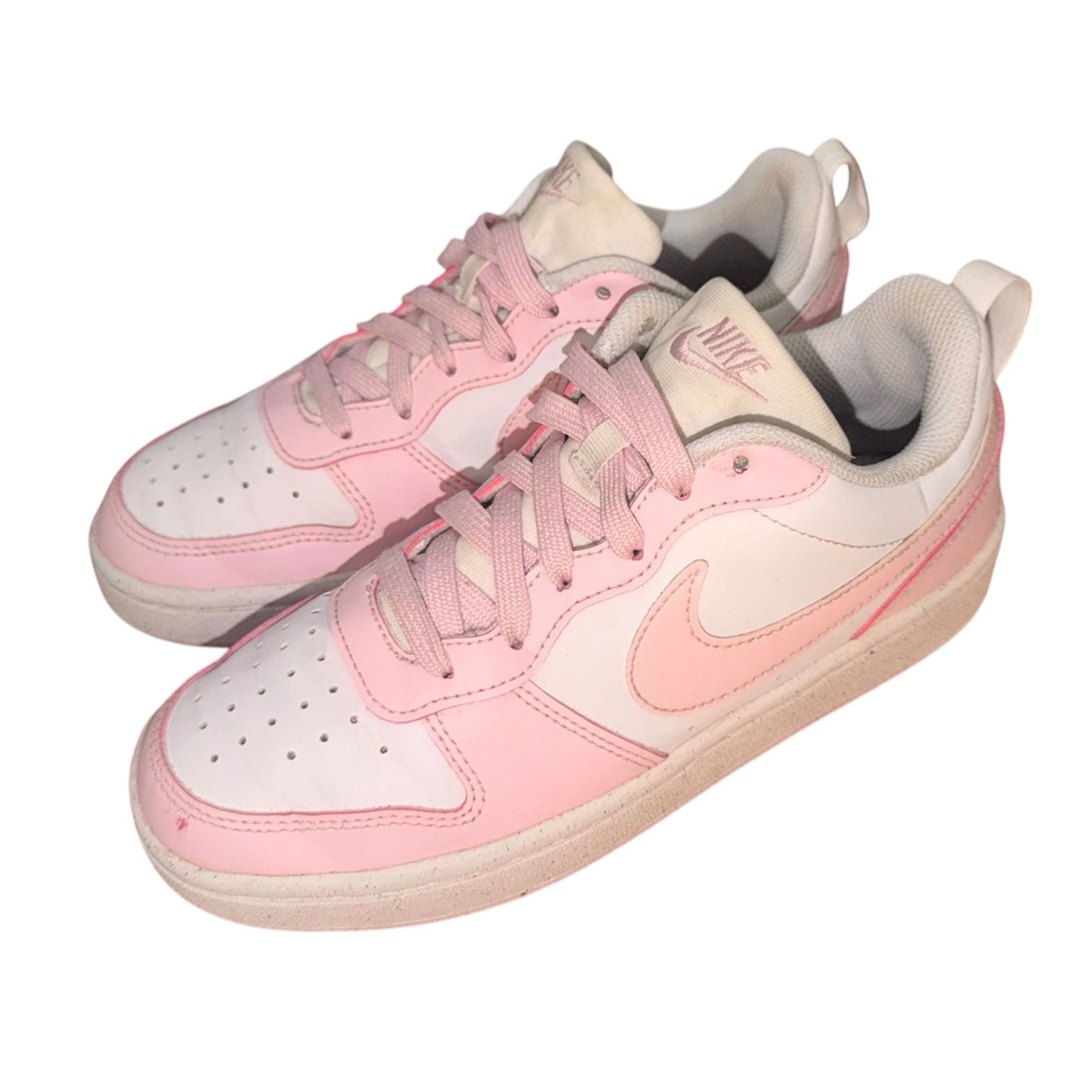 Nike Court Borough Low Recraft Pink White Kids Shoes Size 4Y 3