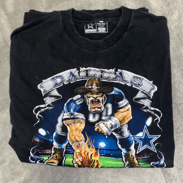 Cowboys Team Apparel Dallas Cowboys T-Shirt Size L Black NFL Graphic