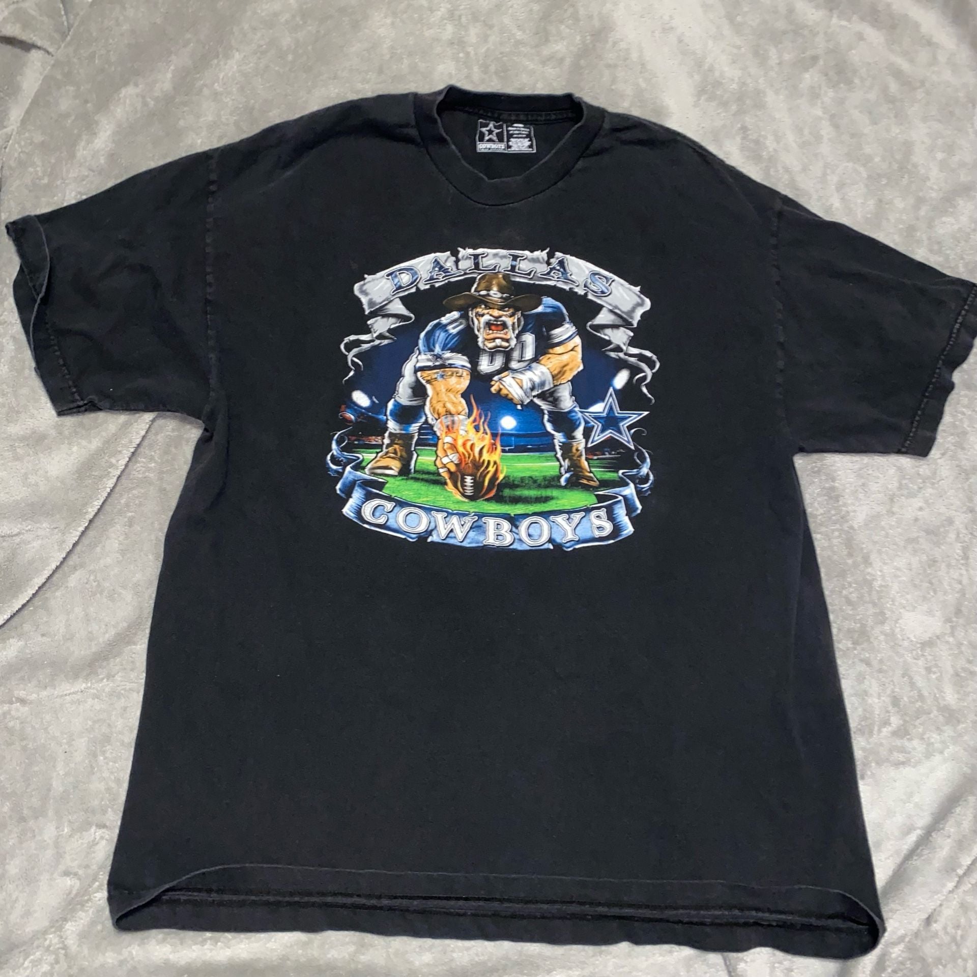 Cowboys Team Apparel Dallas Cowboys T-Shirt Size L Black NFL Graphic 3