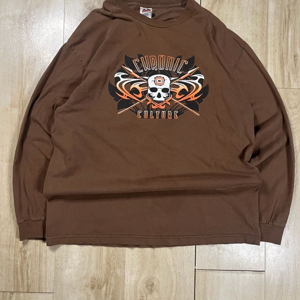 Alstyle Apparel & Activewear Chronic Culture Long Sleeve Shirt Size XL Brown