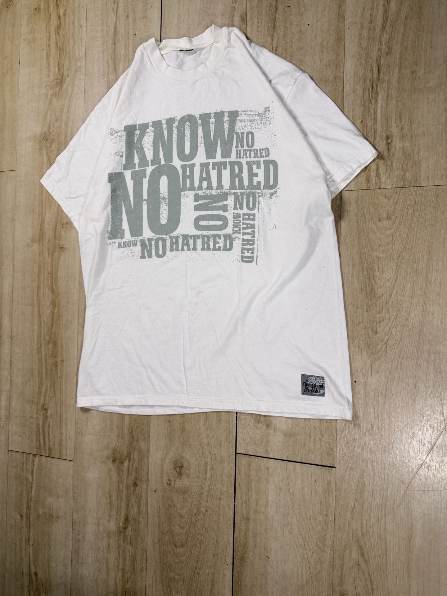 Timberland Know No Hatred T-Shirt White Graphic Tee 3