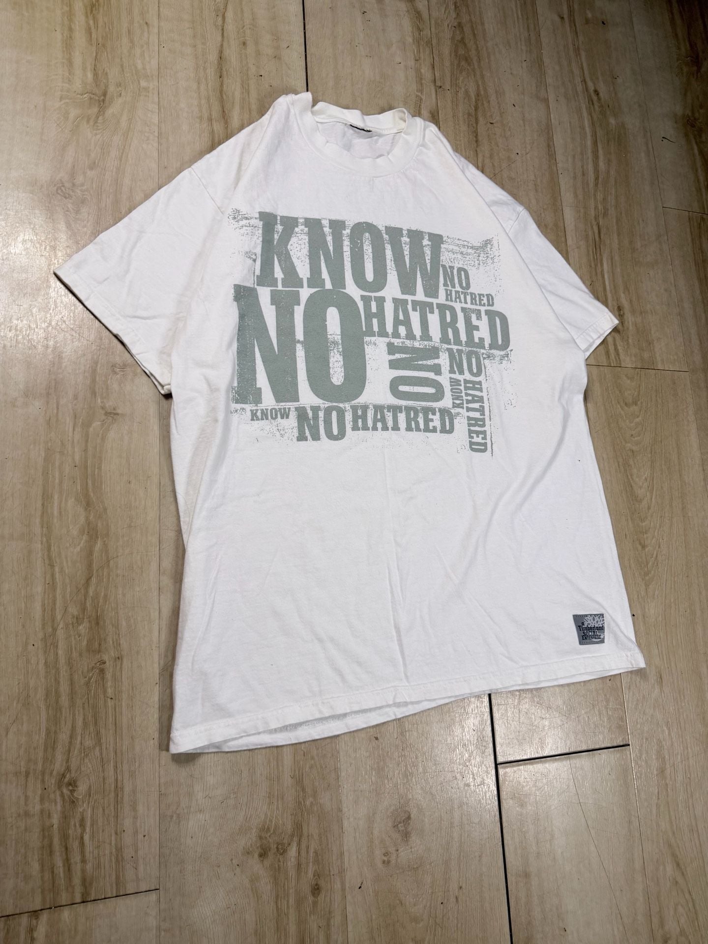 Timberland Know No Hatred T-Shirt White Graphic Tee 4