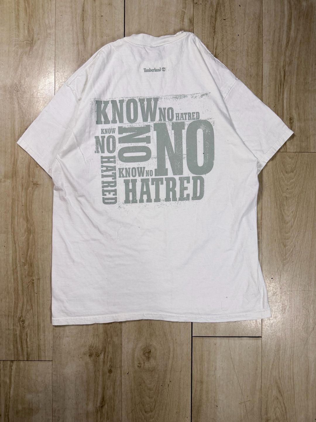 Timberland Know No Hatred T-Shirt White Graphic Tee 7