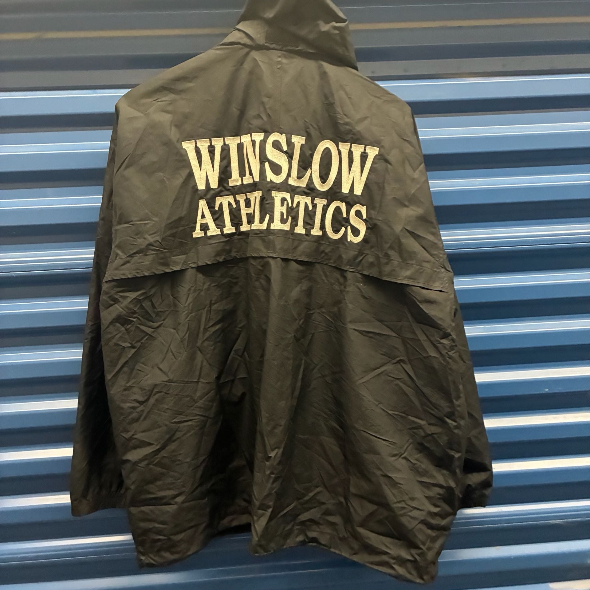 Nike vintage Team Windbreaker Jacket Size XL Black Winslow Athletics 6