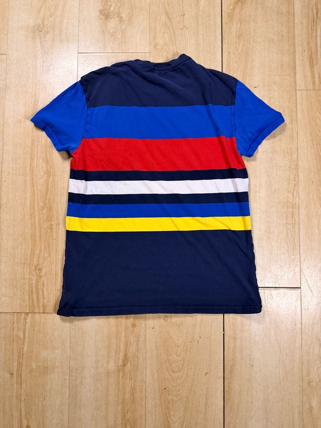 Polo Ralph Lauren Crest Pocket Striped T-Shirt Size XL Navy Multi 6