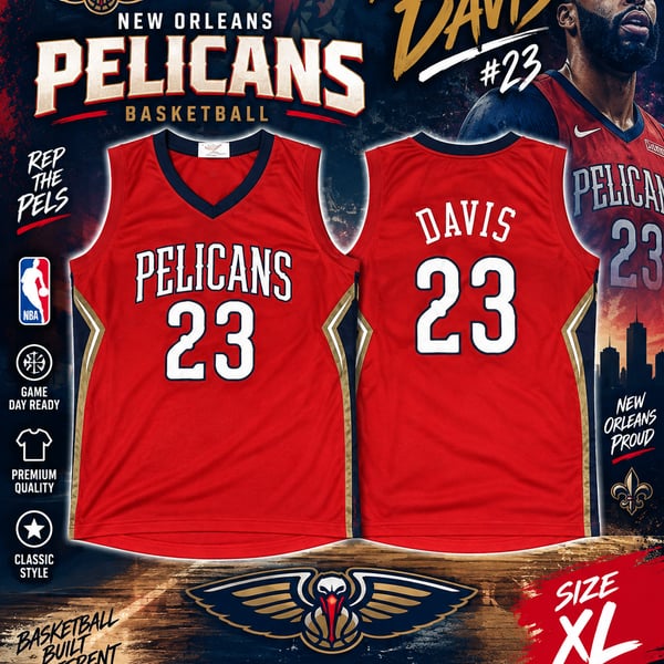 Match-Up Anthony Davis New Orleans Pelicans Jersey Size XL Red Basketball