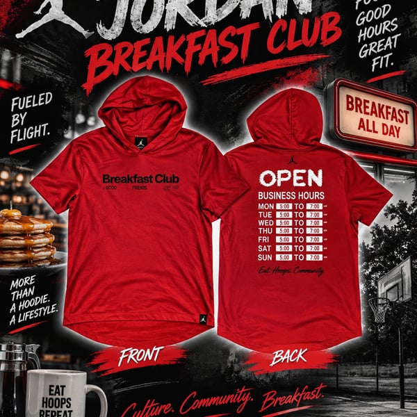 Jordan Breakfast Club Hoodie Size L Red