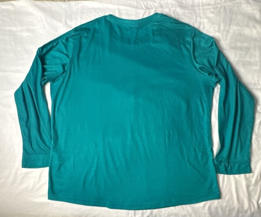 NFL Team Apparel Miami Dolphins Long Sleeve T-Shirt Size XL Aqua 8