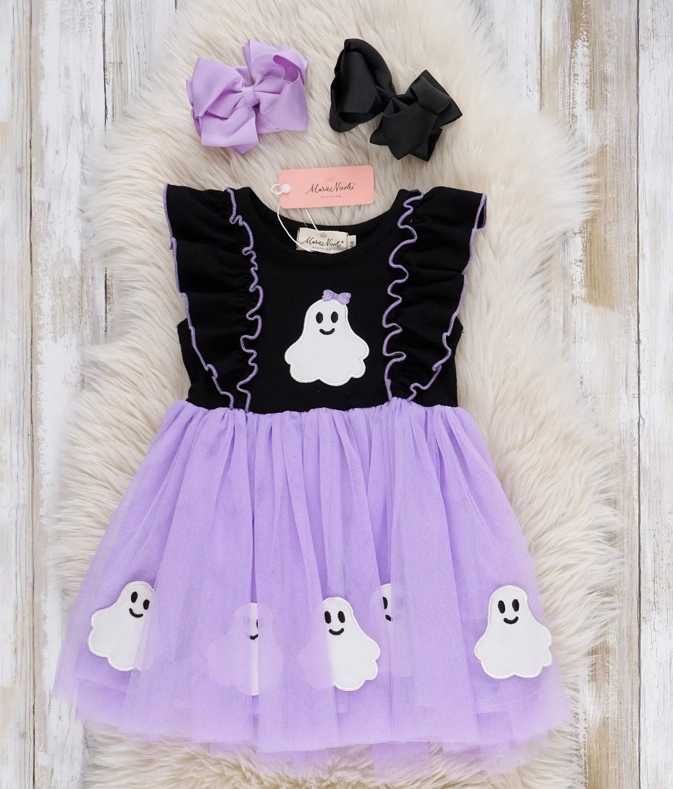 Marie Nicole Clothing Ghost Tutu Dress Purple Black 2