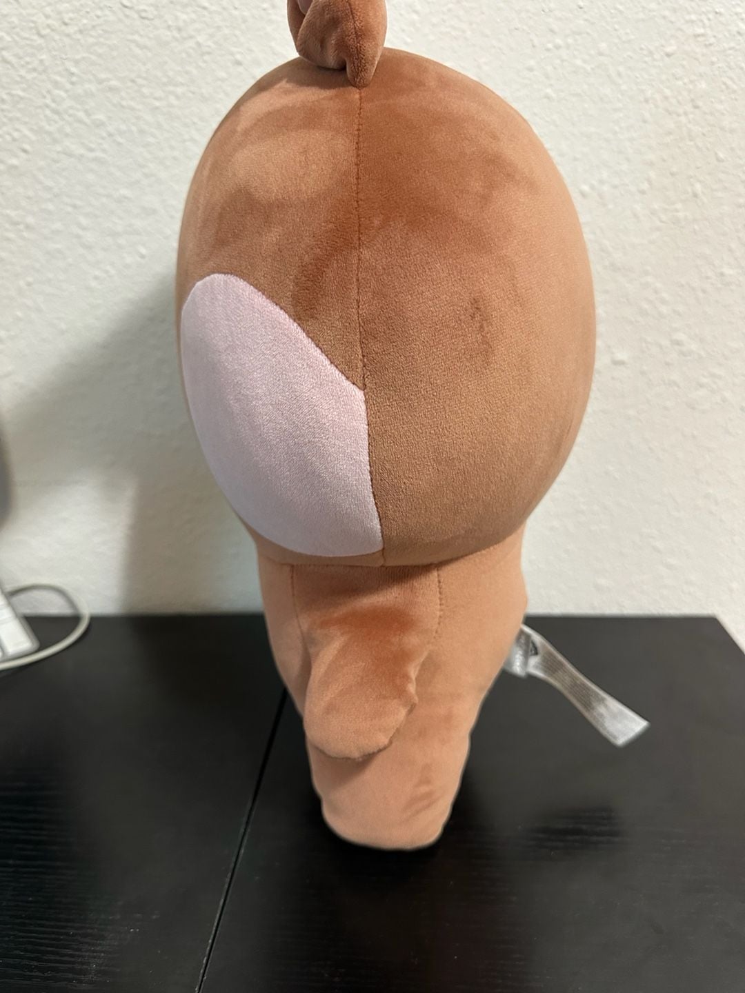 Minini Brown Bear Plush 14 Inch Brown Pink 3