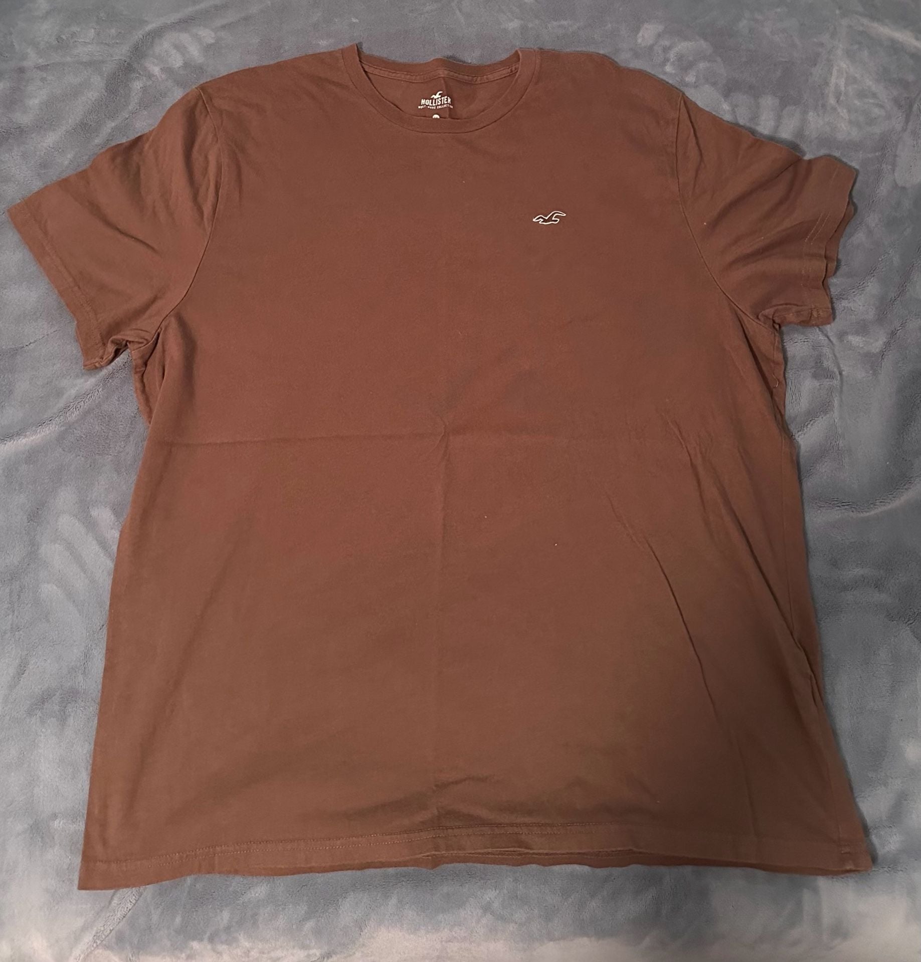 Hollister Must-Have Collection Crew Neck T-Shirt XXL Brown Cotton 2