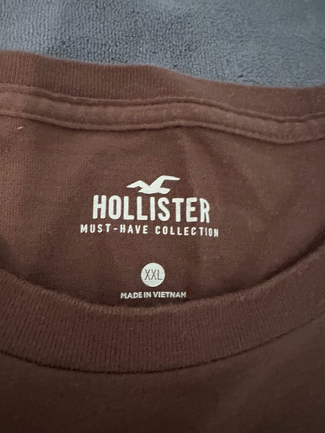 Hollister Must-Have Collection Crew Neck T-Shirt XXL Brown Cotton 4