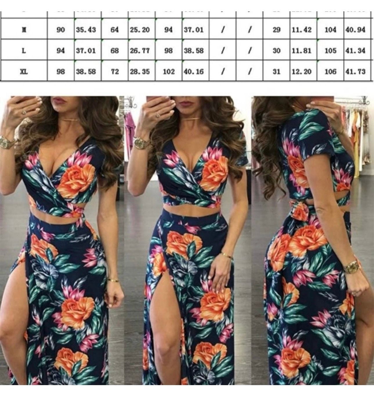 Women's Floral 2 Piece Set Size S - super sexy & tropical. Worn 1 time  7