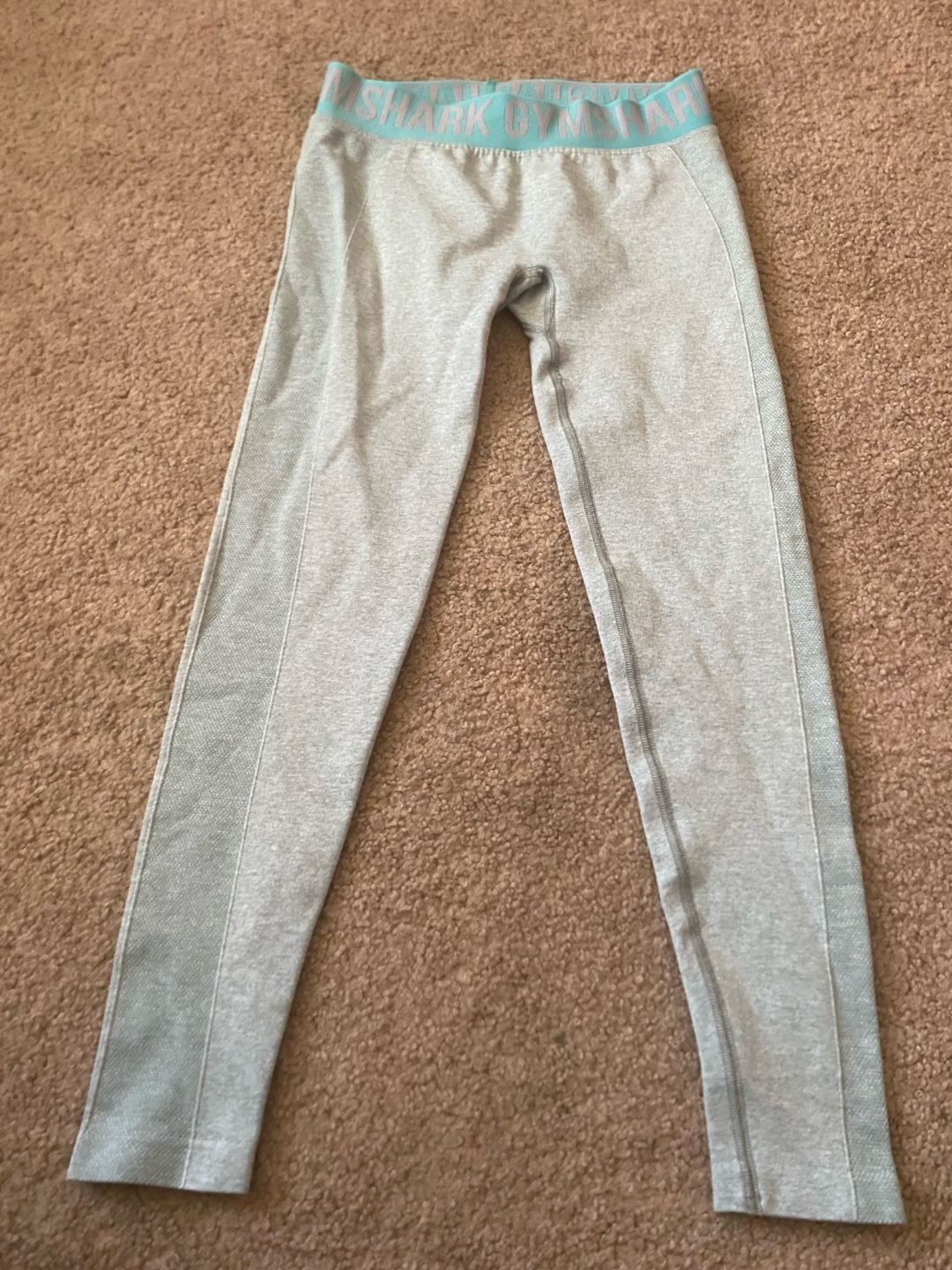 Gymshark Vital Seamless Leggings Size S Gray Mint Green Activewear 2