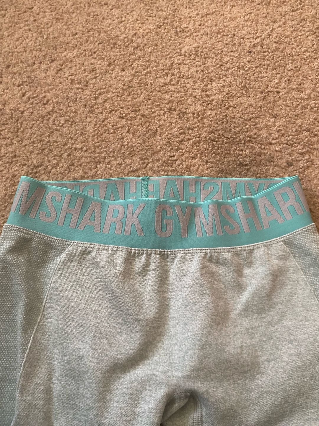 Gymshark Vital Seamless Leggings Size S Gray Mint Green Activewear 5
