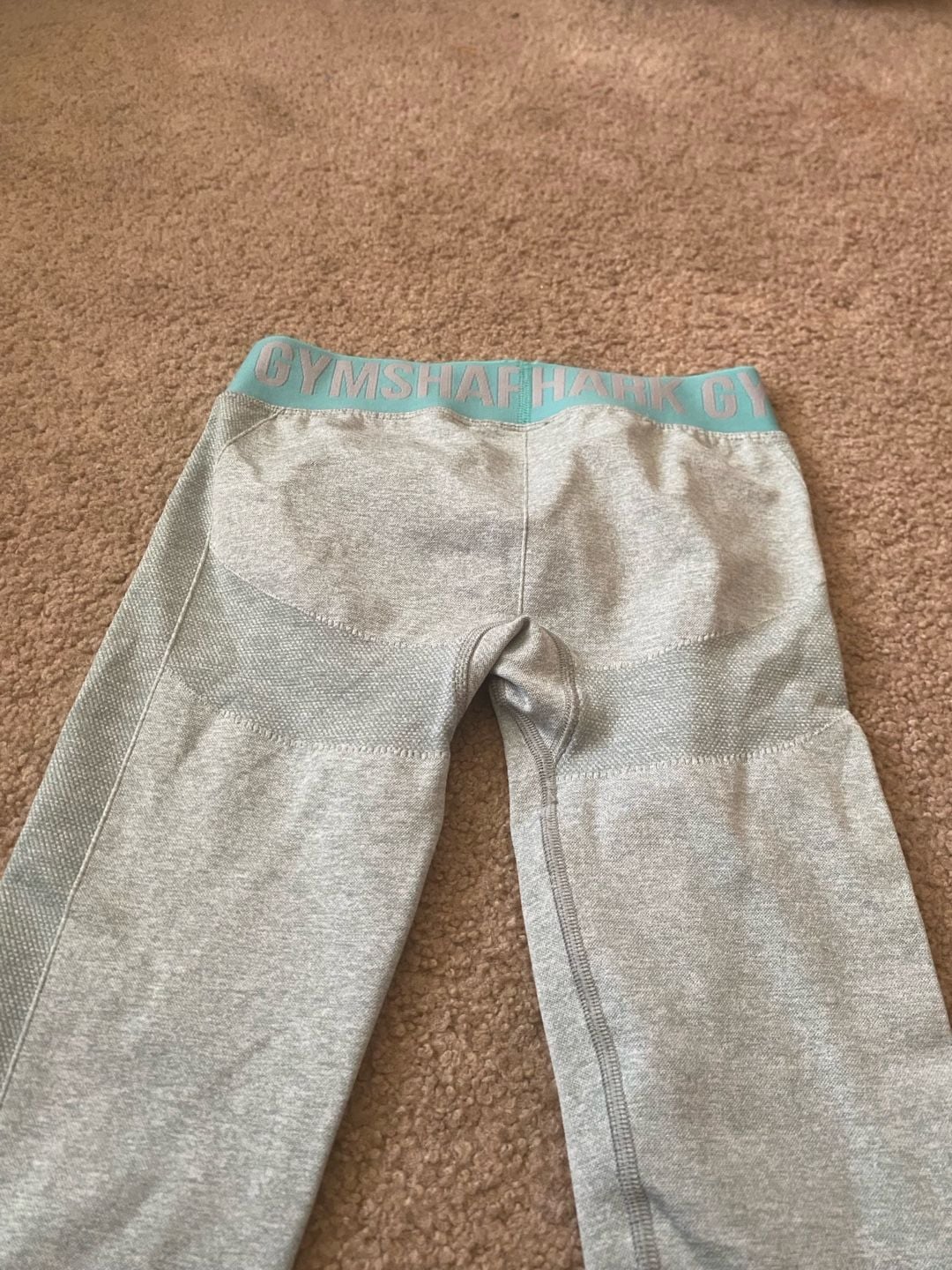 Gymshark Vital Seamless Leggings Size S Gray Mint Green Activewear 7