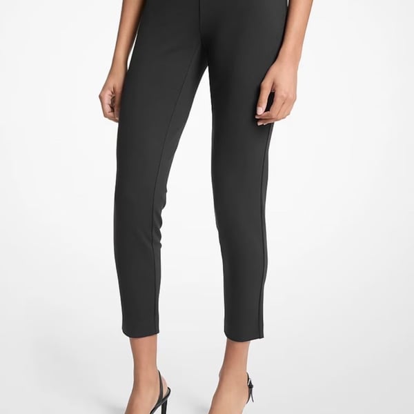 Michael Kors Viscose Blend Zip Pants Size M Black