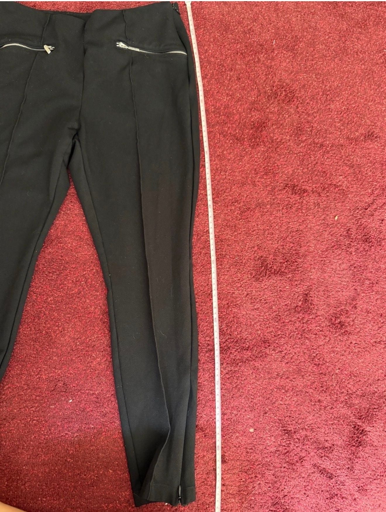 Michael Kors Viscose Blend Zip Pants Size M Black 6