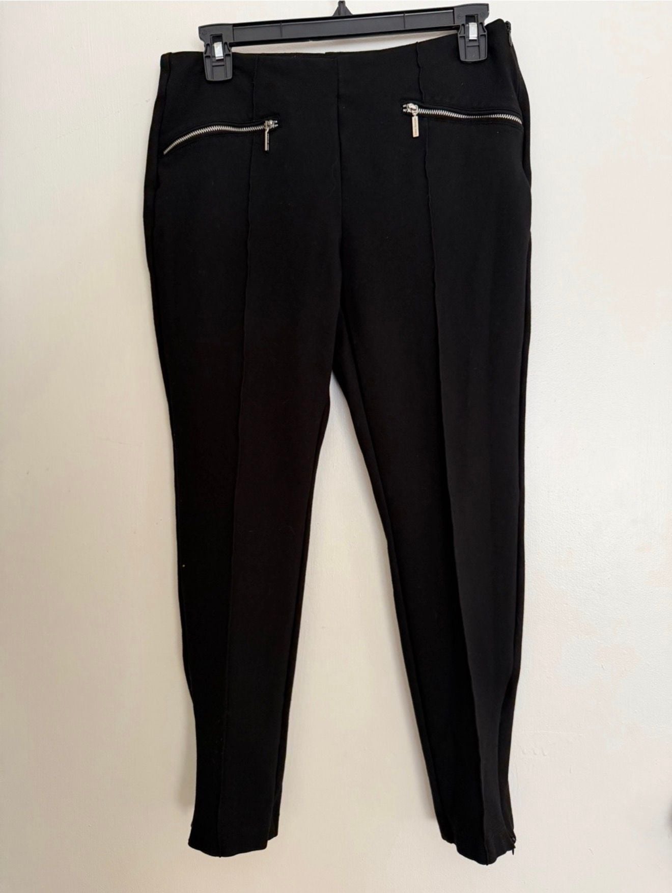 Michael Kors Viscose Blend Zip Pants Size M Black 9