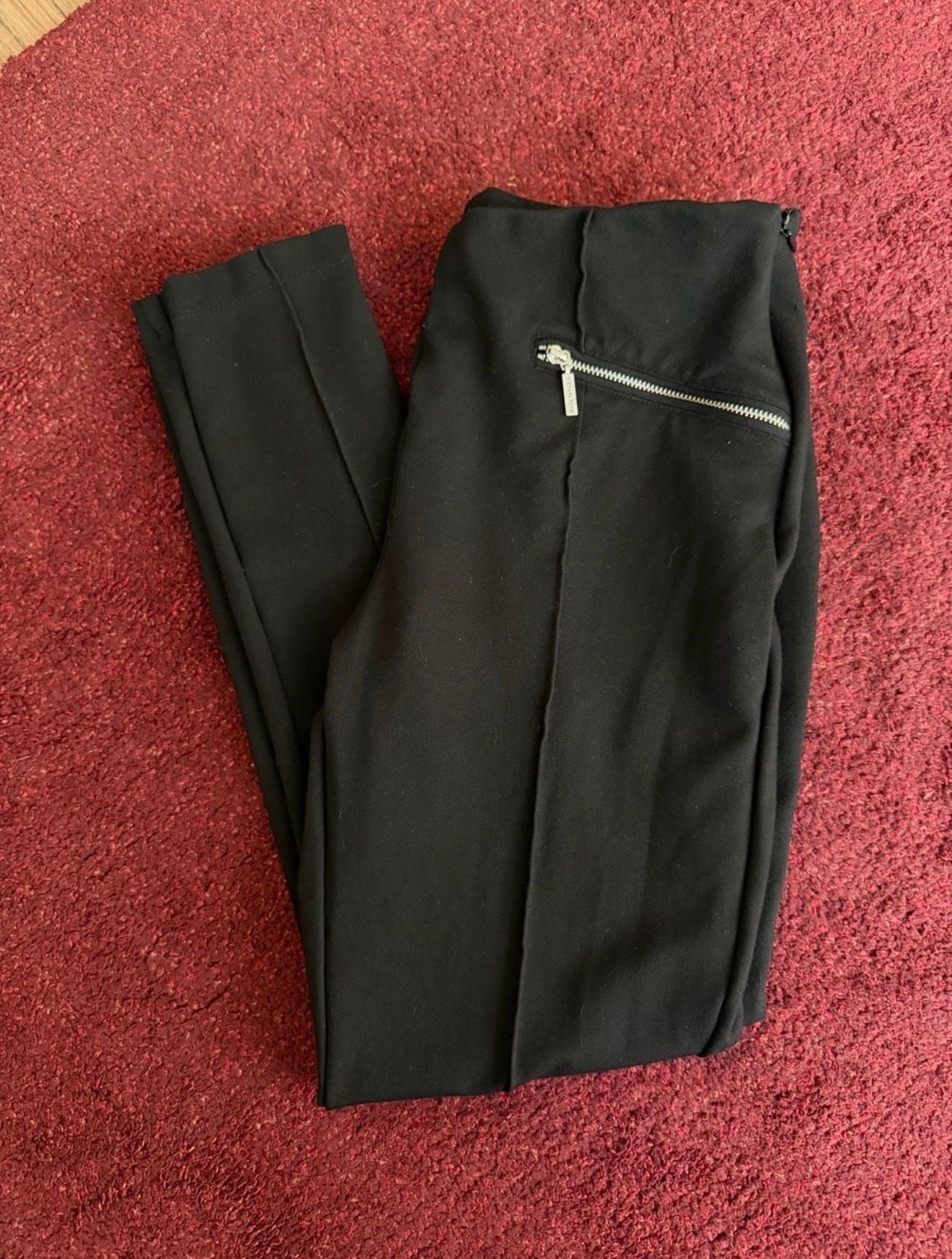 Michael Kors Viscose Blend Zip Pants Size M Black 11
