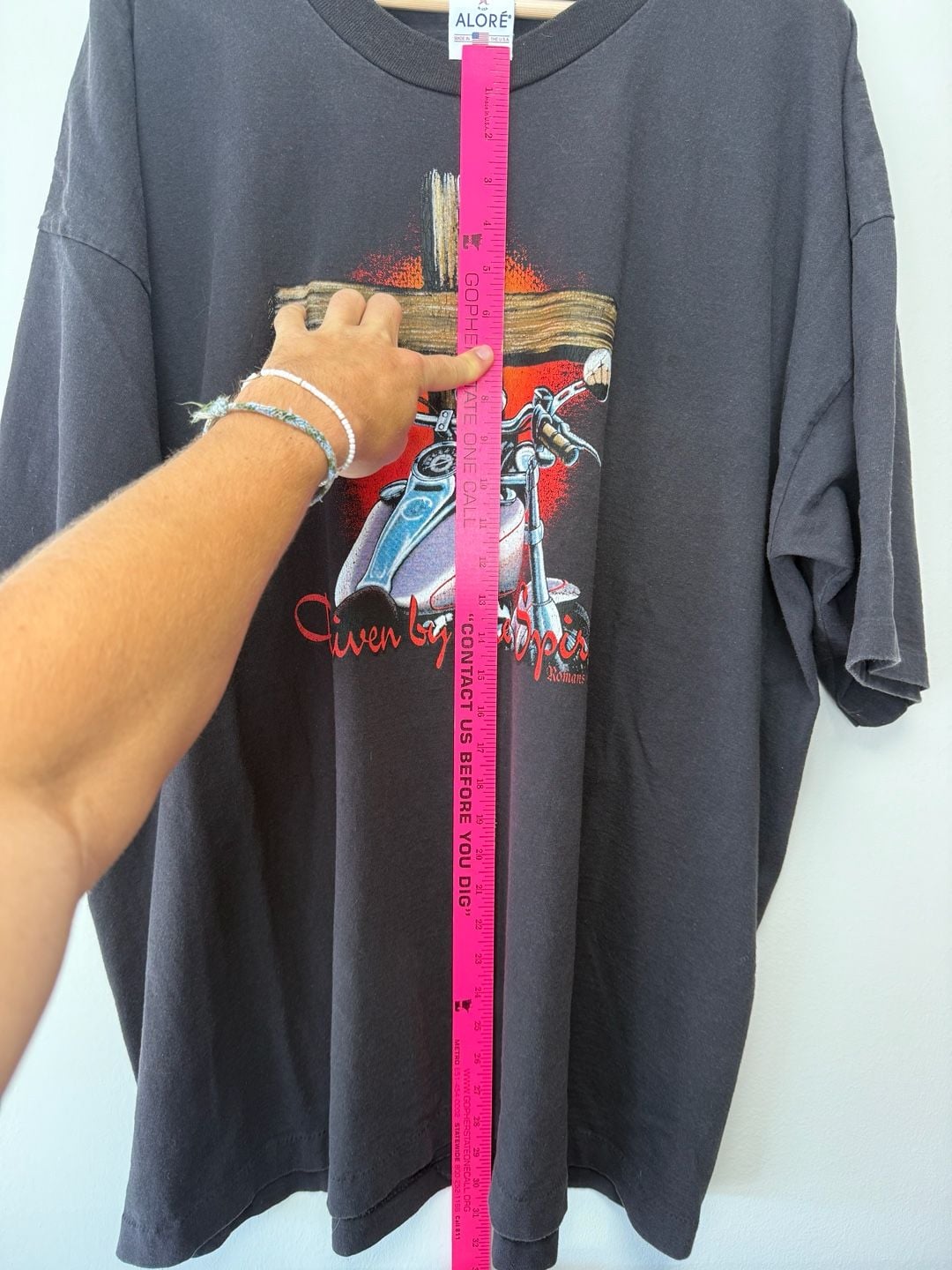 Alore Driven By The Spirit Christian Motorcycle T-Shirt Size 4XL Black 7