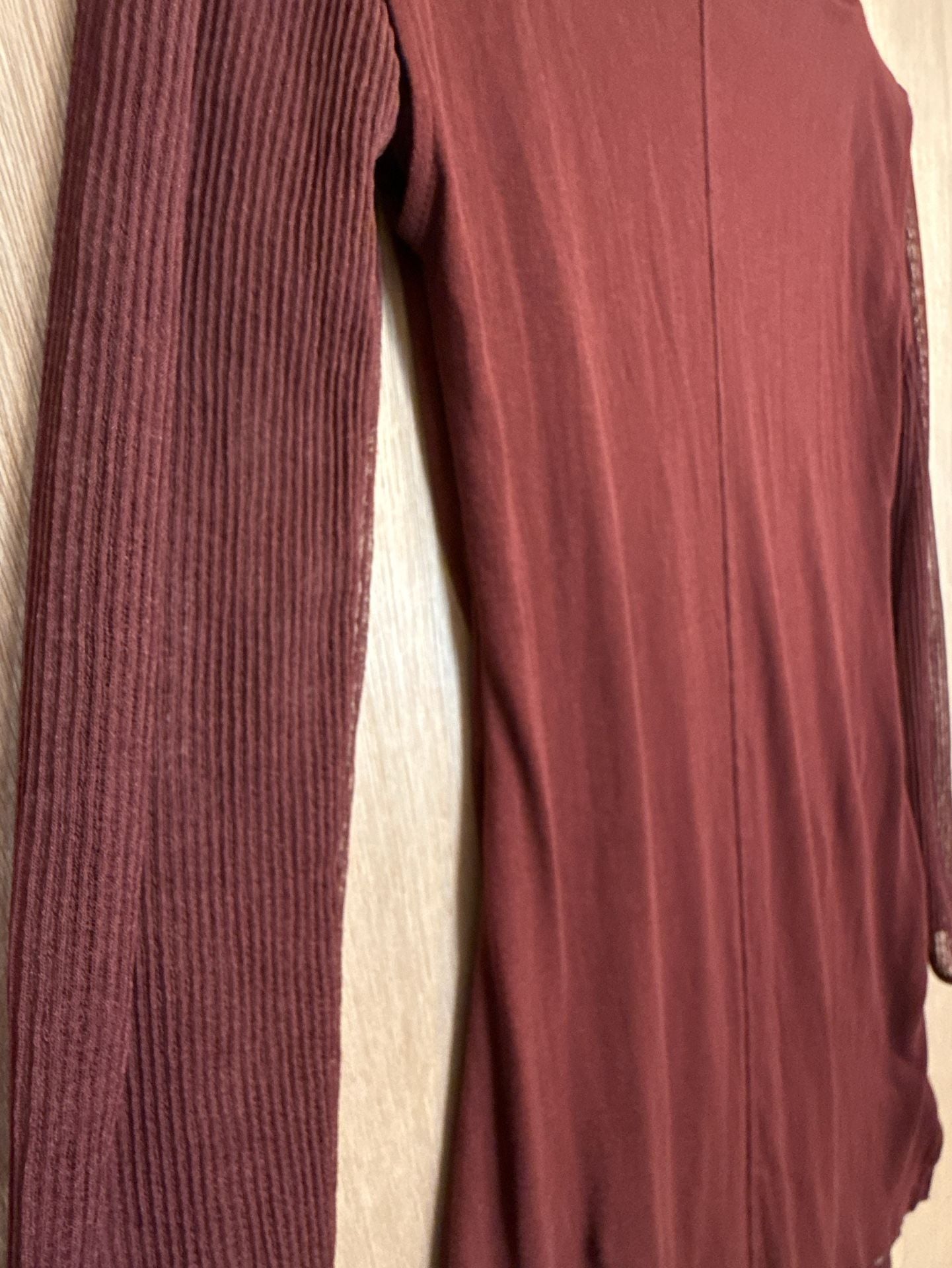 Dark Academia Divided By H&M Dress Size M Burgundy Knit Mini 6