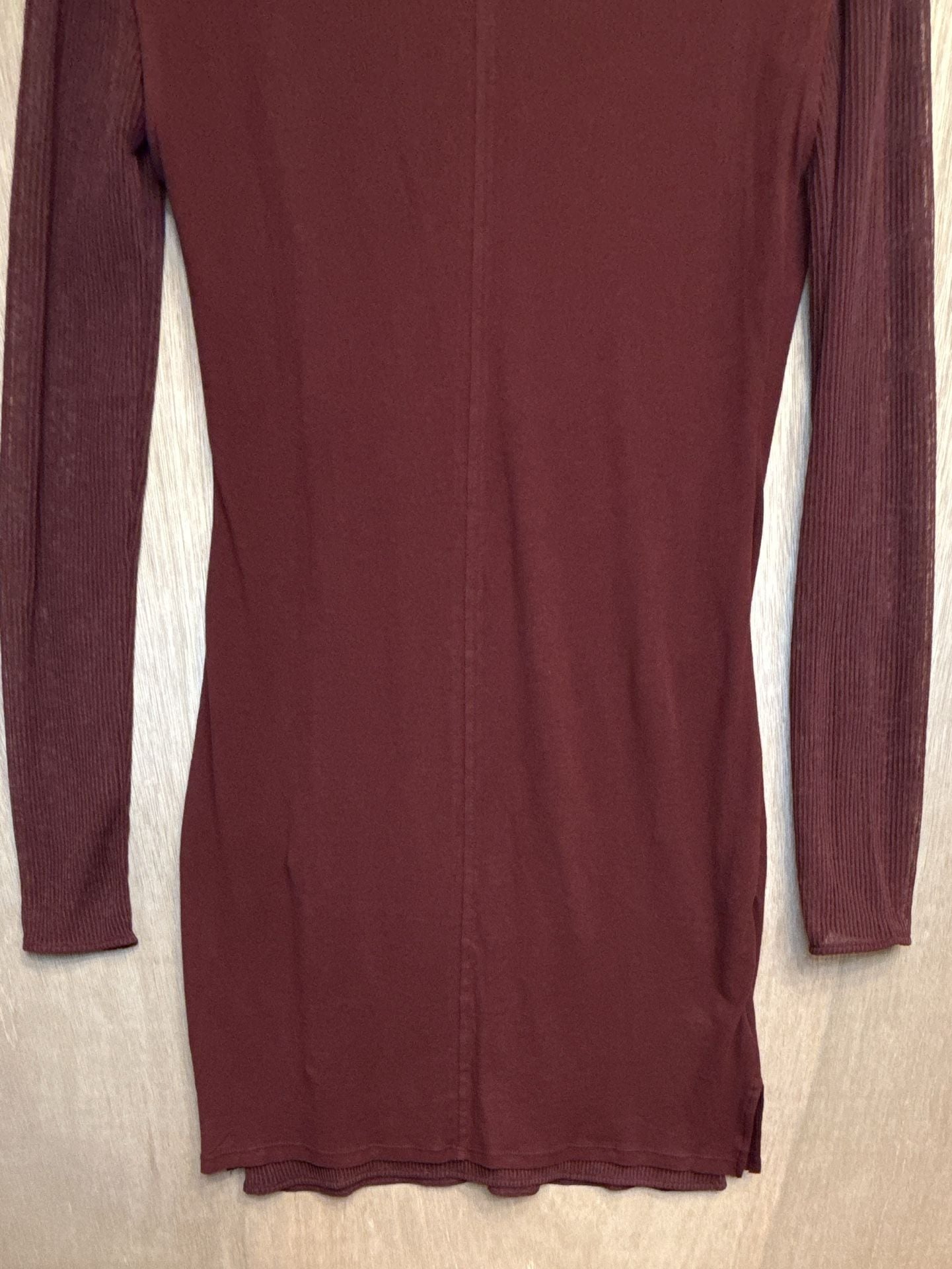 Dark Academia Divided By H&M Dress Size M Burgundy Knit Mini 7