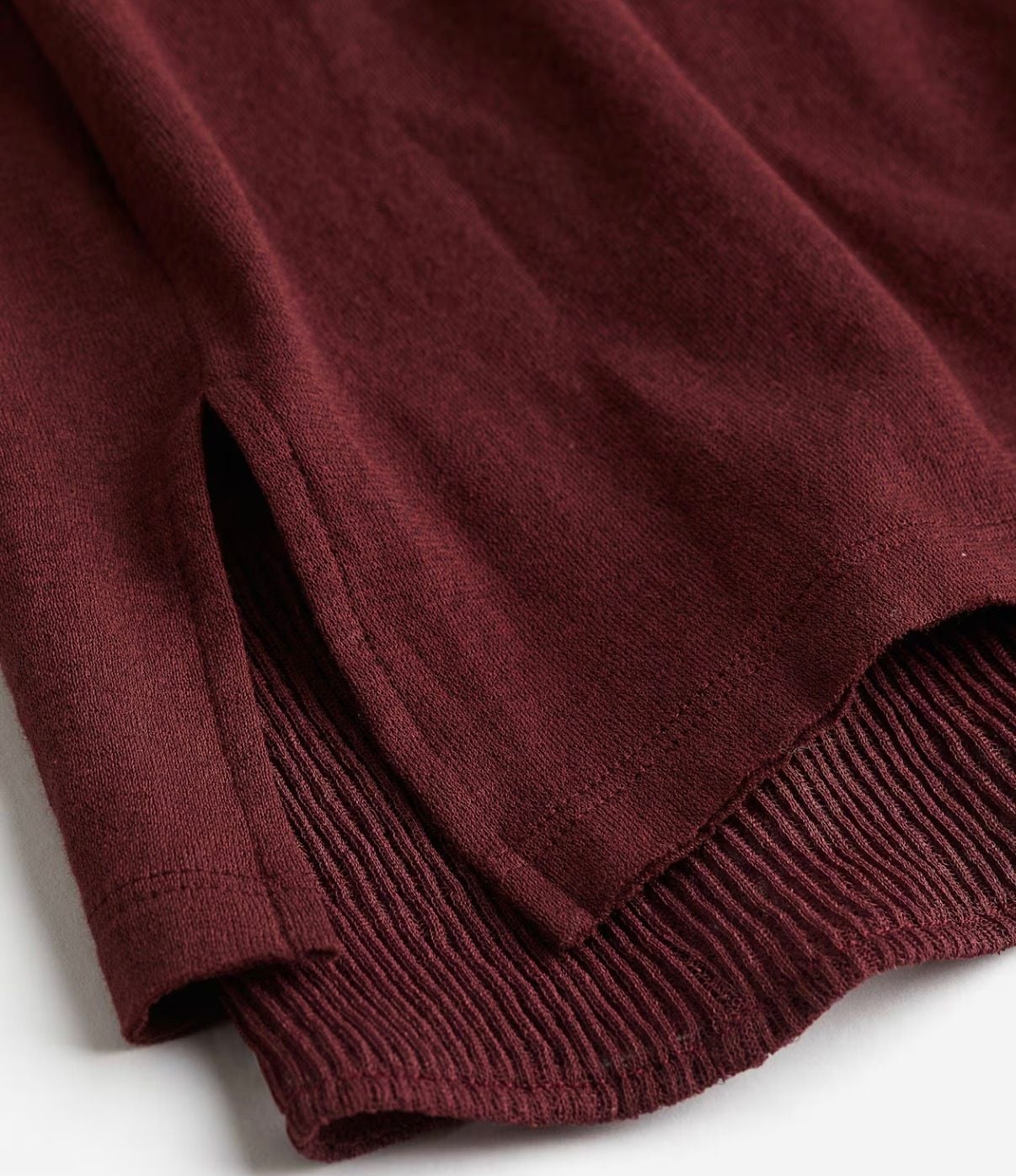 Dark Academia Divided By H&M Dress Size M Burgundy Knit Mini 3