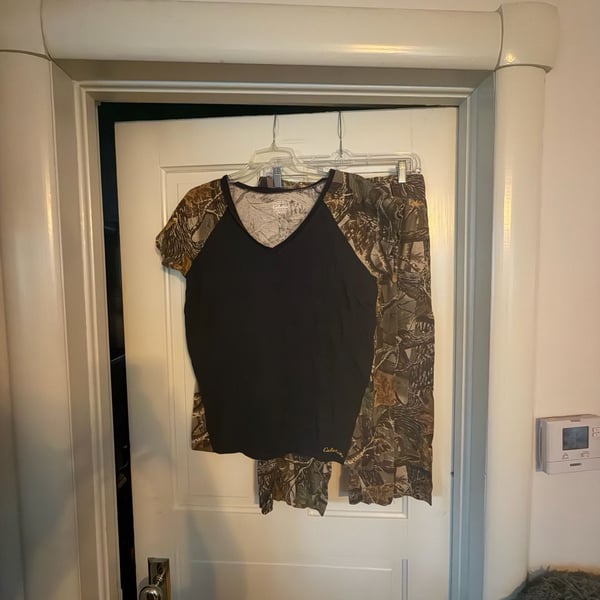 Cabela's Camo Pajama Set Size Large Regular 100% Cotton