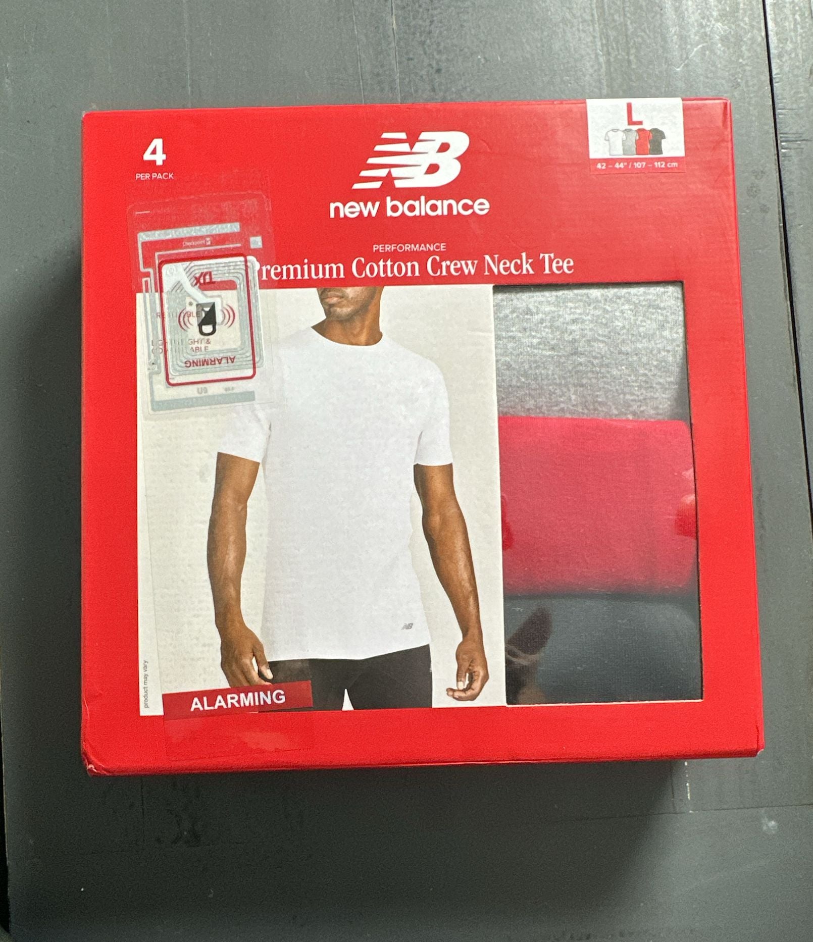 New Balance Premium Cotton Crew Neck Tee Size L 4-Pack 1