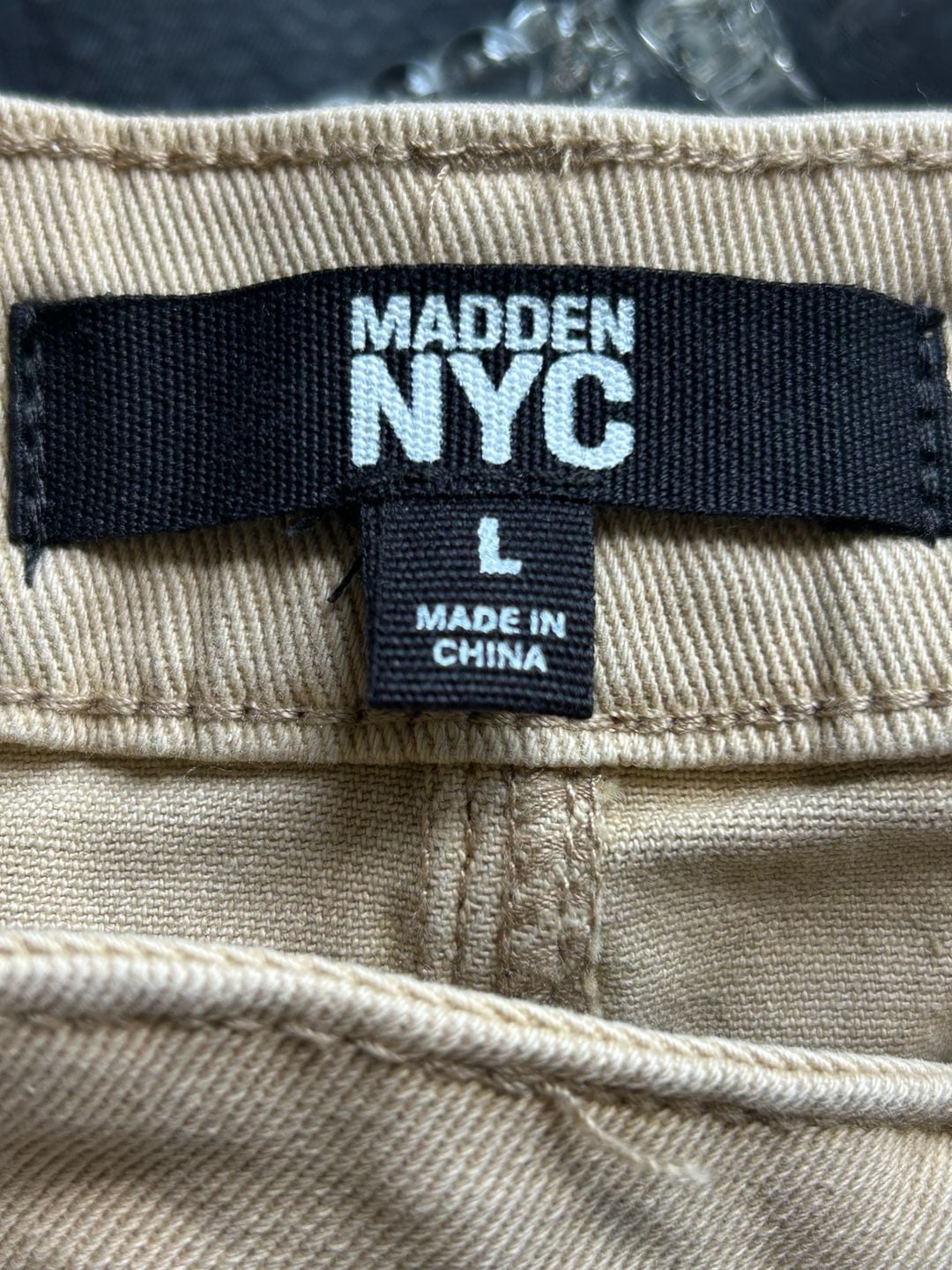 Madden NYC Western Skirt Size L Khaki Denim Mini 7