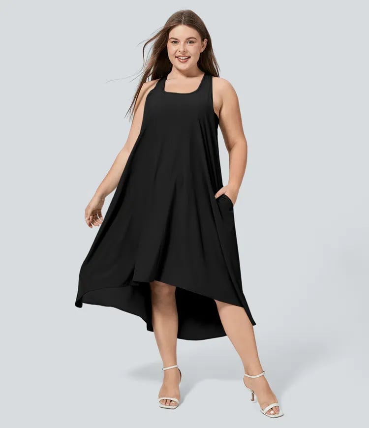 Halara Breezeful Racerback Side Pocket High Low Dress 2