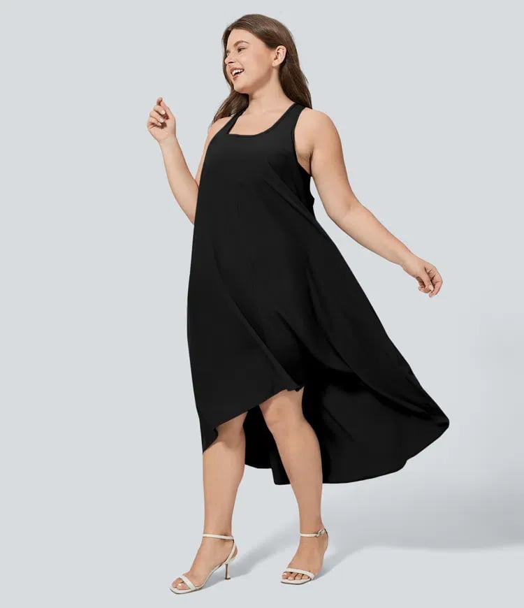 Halara Breezeful Racerback Side Pocket High Low Dress 4