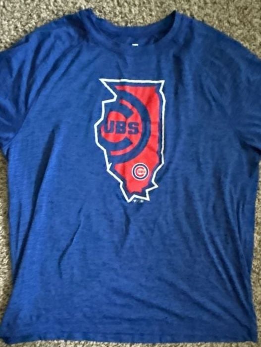 Fanatics Chicago Cubs Illinois T-Shirt Size XL Blue 2