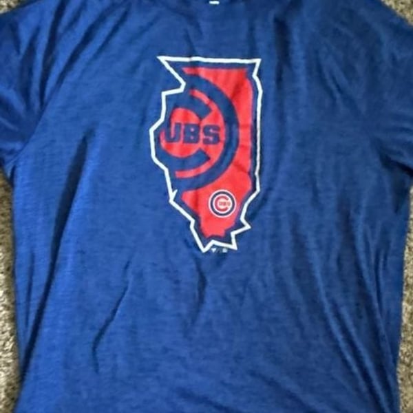 Fanatics Chicago Cubs Illinois T-Shirt Size XL Blue
