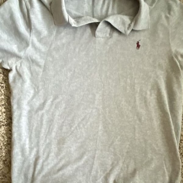 Polo Ralph Lauren Custom Slim Fit Polo Shirt Size L Gray