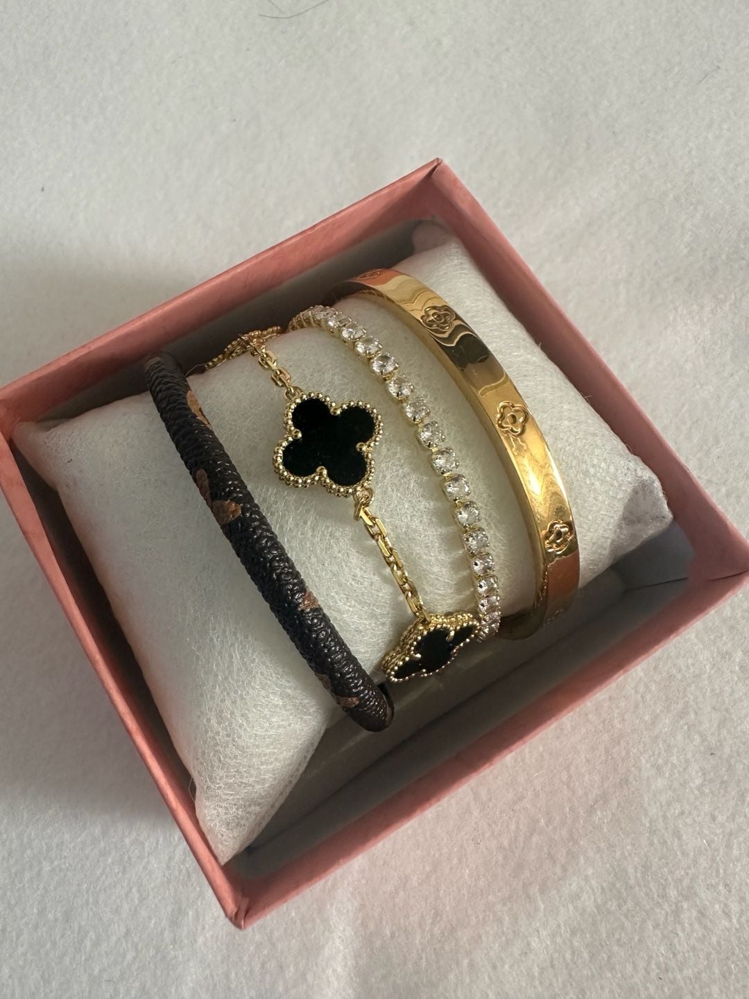 Luxury-Inspired 4-Piece Bracelet Stack 1