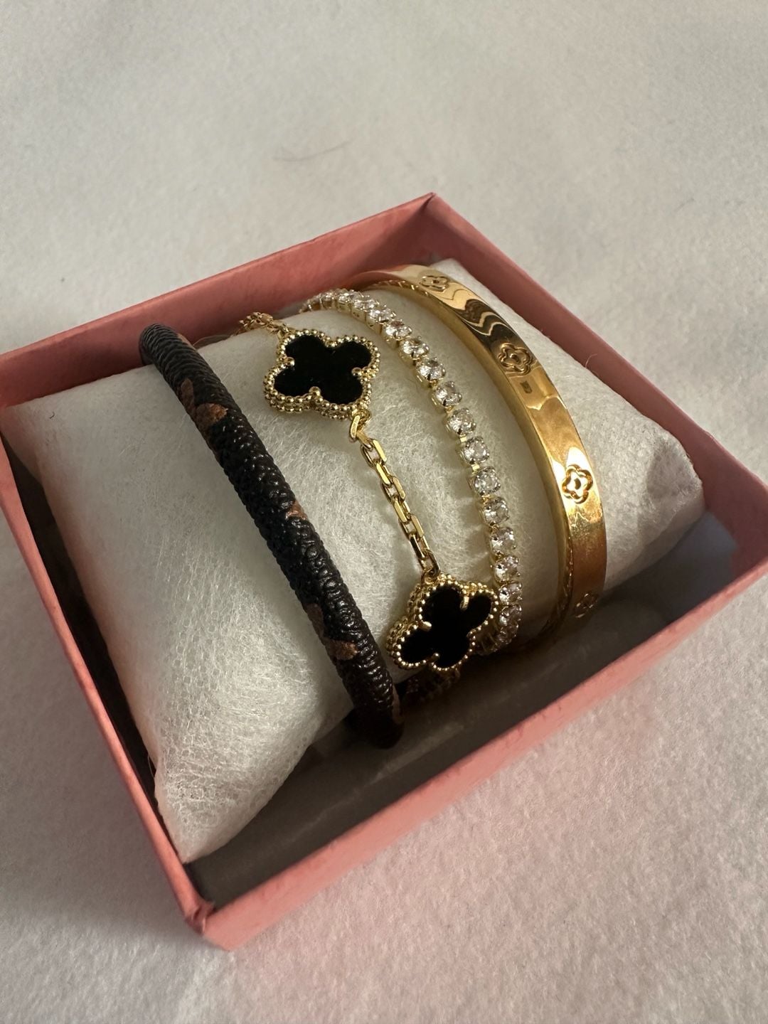 Luxury-Inspired 4-Piece Bracelet Stack 2
