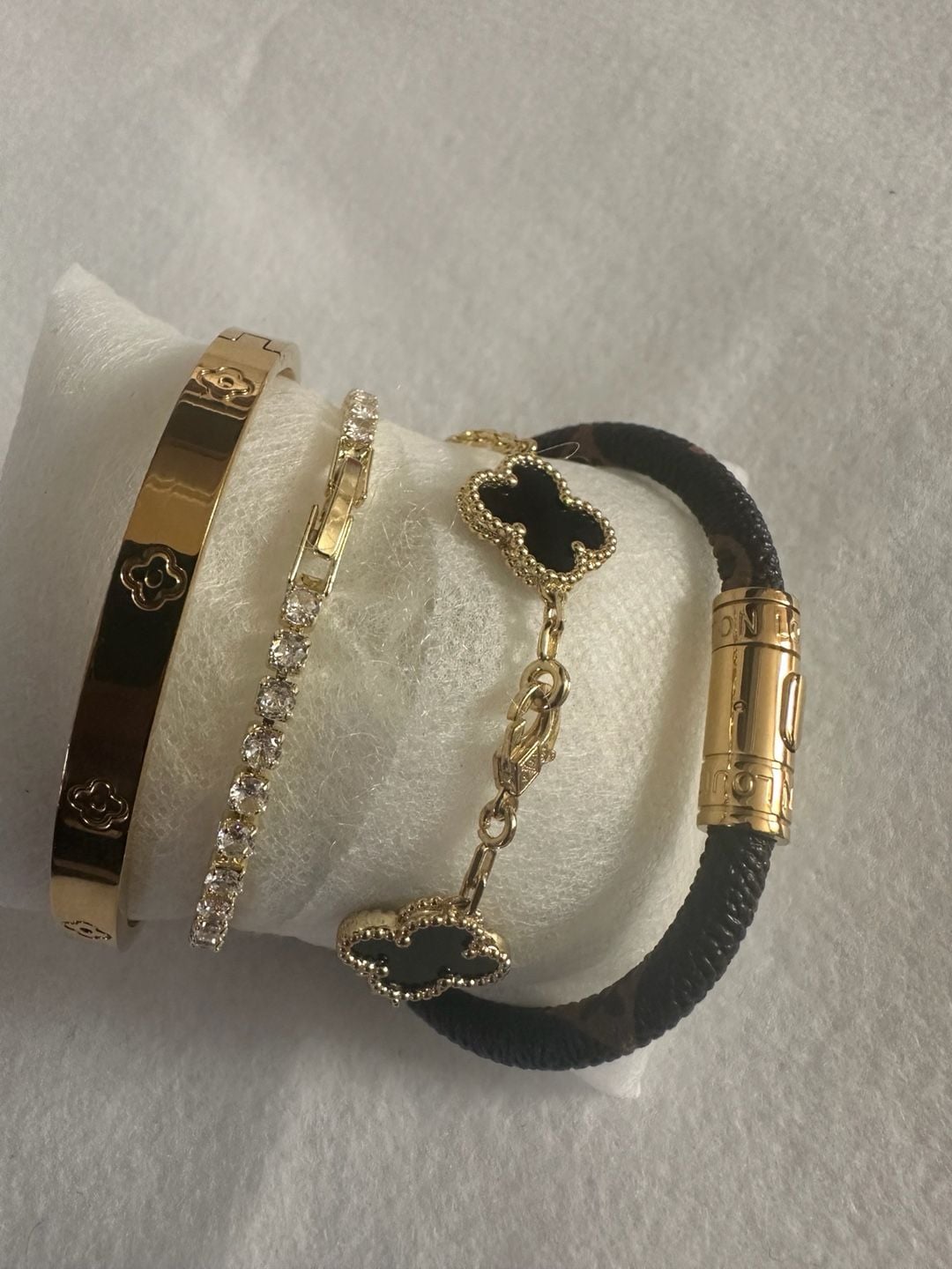 Luxury-Inspired 4-Piece Bracelet Stack 4