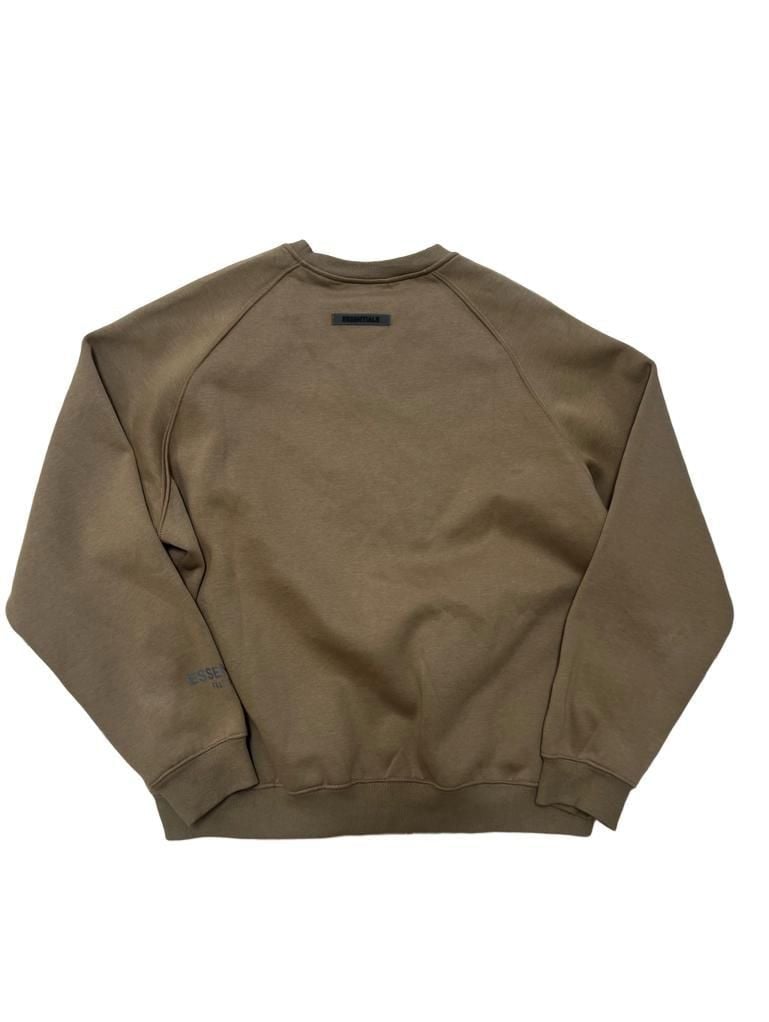 Fear of God Essentials Crewneck Sweatshirt Men’s M Taupe Logo Pullover NWOT 6