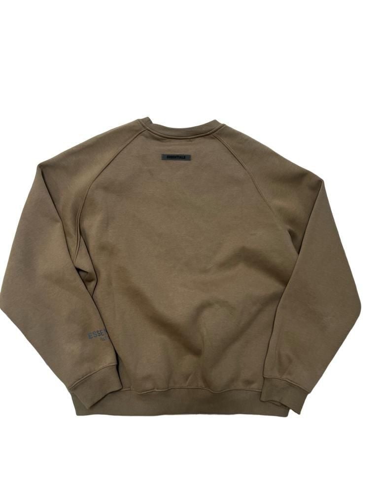 Fear of God Essentials Crewneck Sweatshirt Men’s M Taupe Logo Pullover NWOT 11