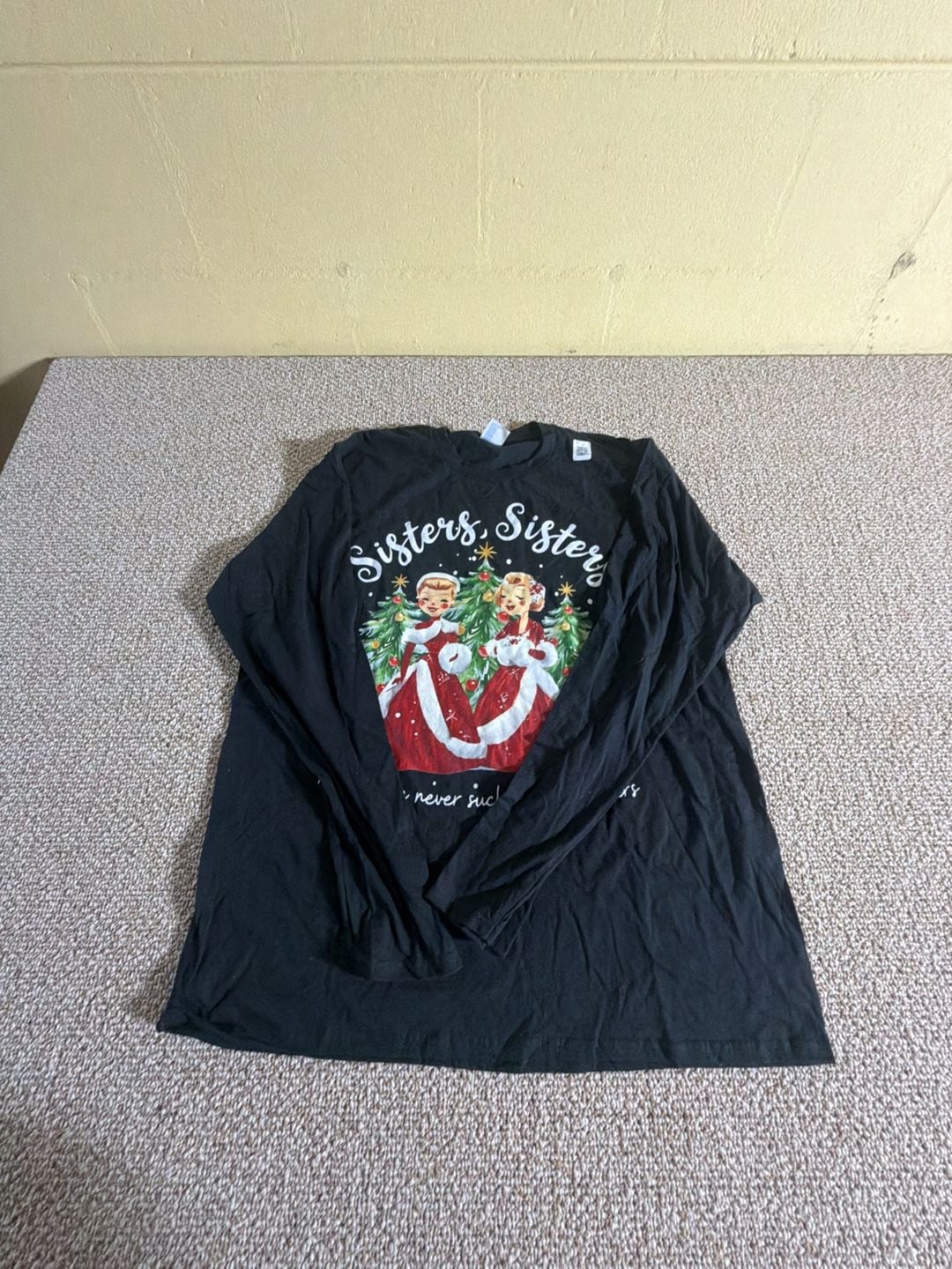 Port & Company Sisters Sisters Long Sleeve Shirt Size XL Black 1