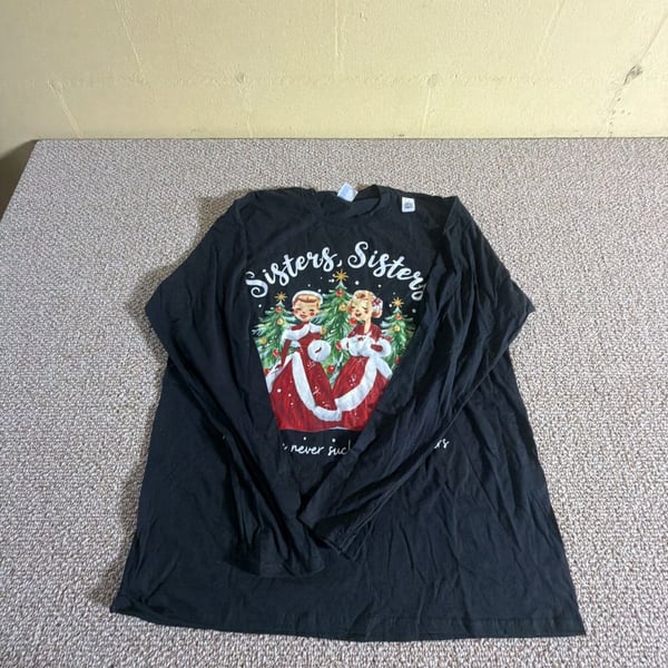 Port & Company Sisters Sisters Long Sleeve Shirt Size XL Black
