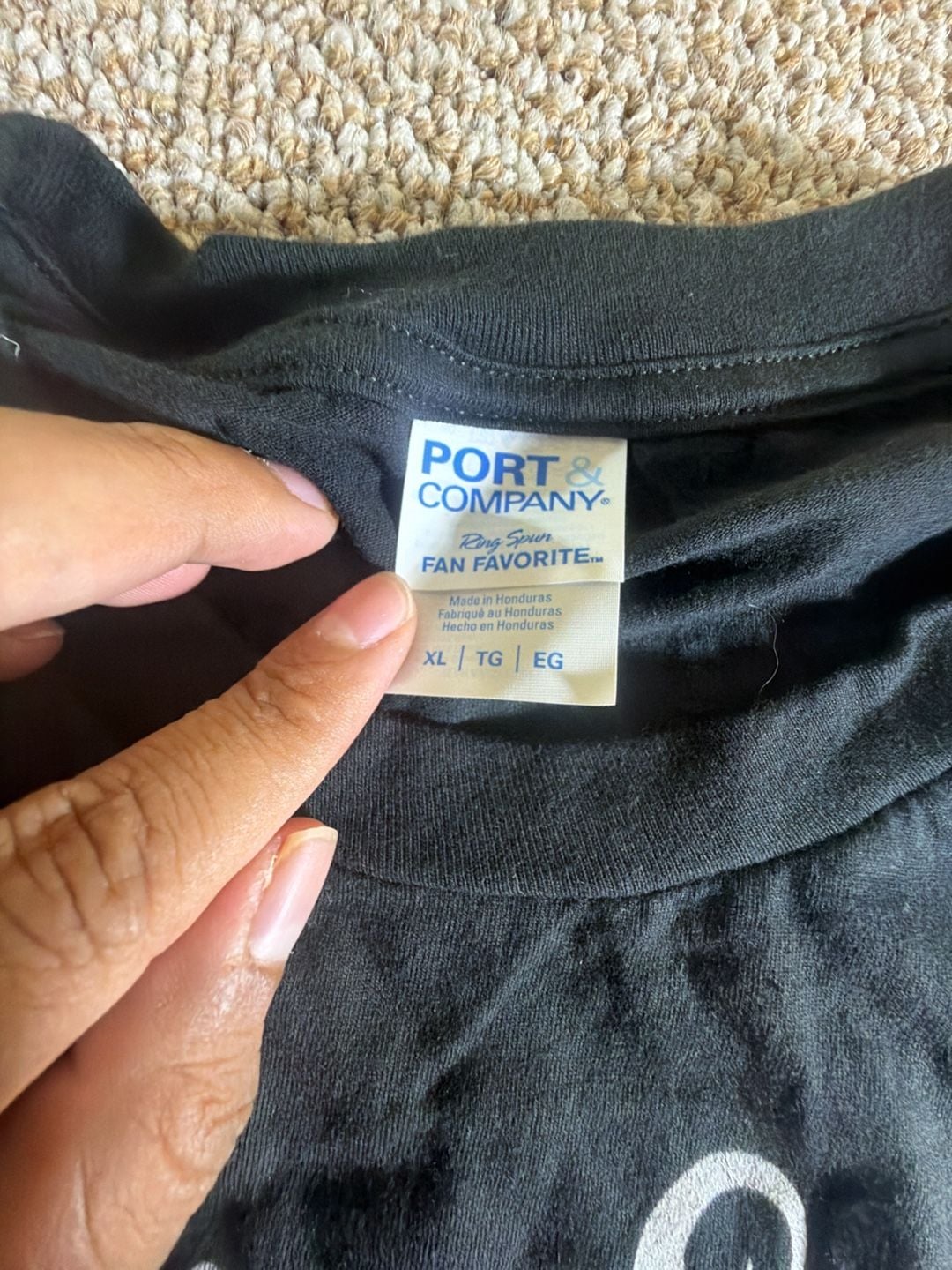 Port & Company Sisters Sisters Long Sleeve Shirt Size XL Black 3