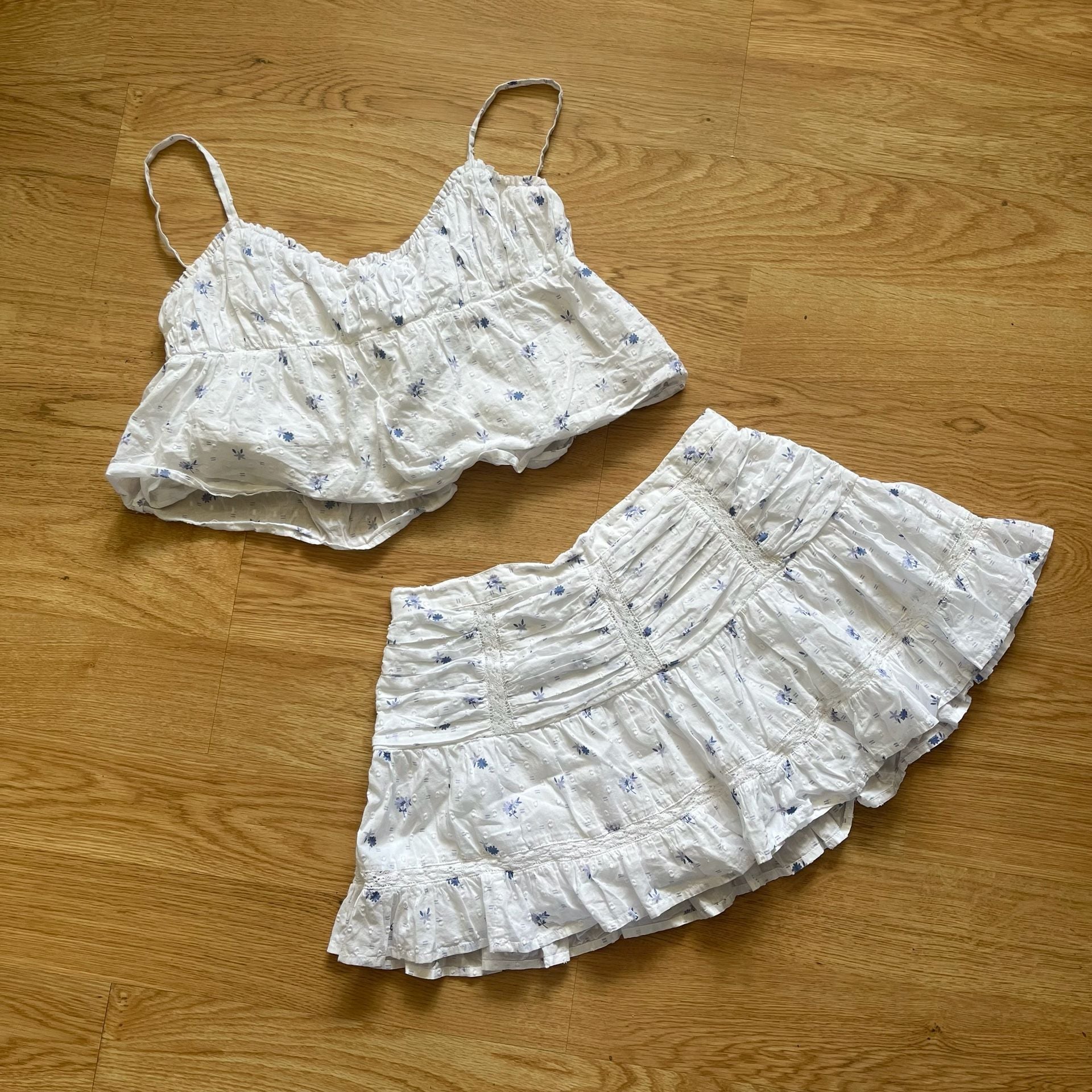 Abound Floral Cami And Skirt Set Size M White 1