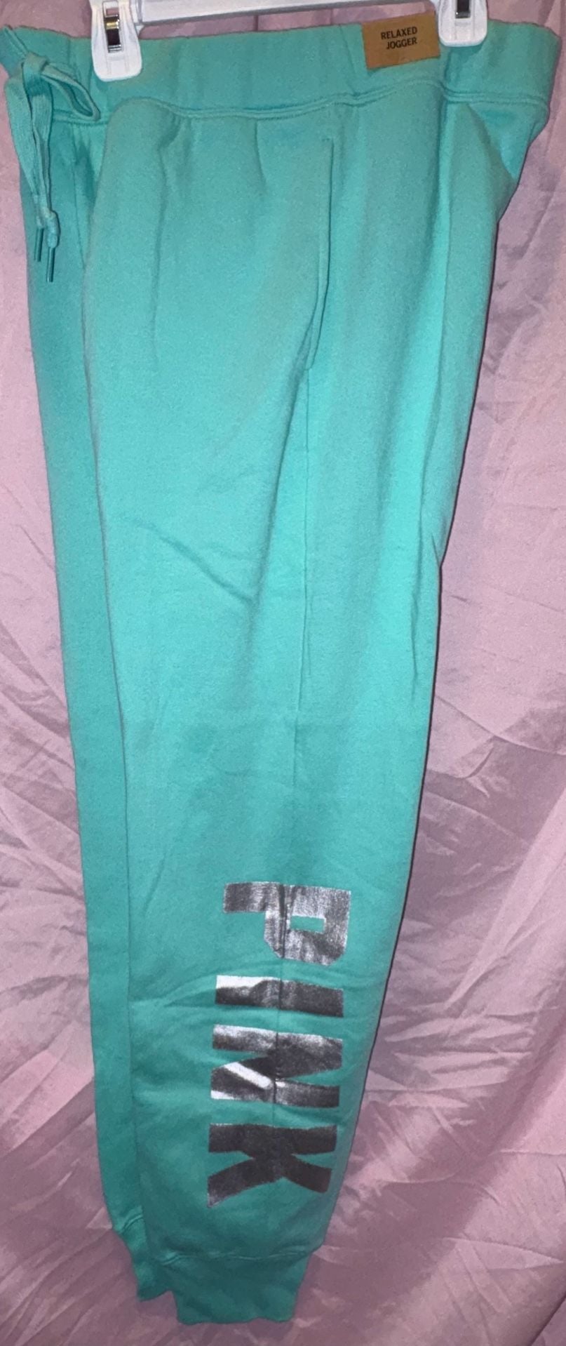 PINK Victoria's Secret Relaxed Jogger Size S Teal 2